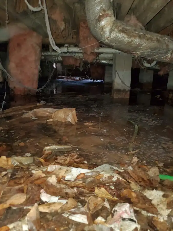 Crawl space flood assessment for Commercial Water Damage Restoration in Seward